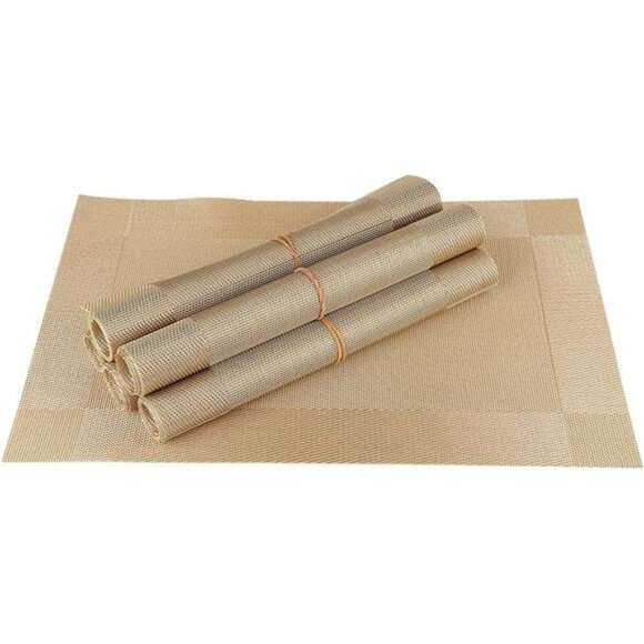Placemats, Place Mats for Kitchen Dining Table, Heat-Resistant Anti-Skid Stain - Picture 6 of 7